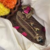 Stylish Green AD Stone Peacock Pendant Layered Chain-G14695